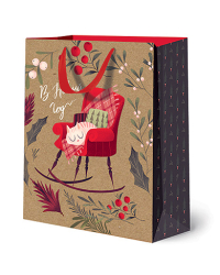 Сумка бумажная Лакарт "Новый год"