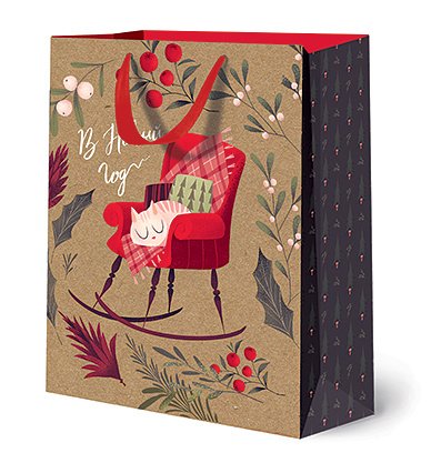 Сумка бумажная Лакарт "Новый год"