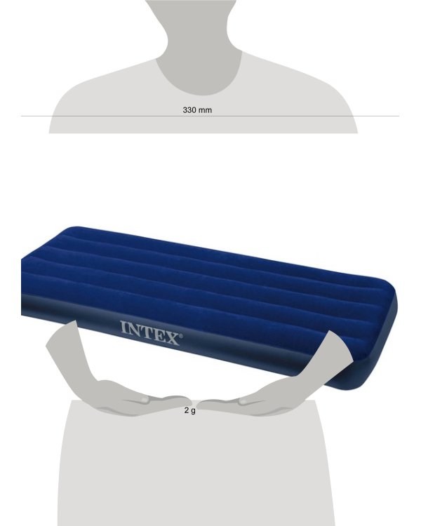 Матрас надувной CLASSIC DOWNY AIRBED FIBER-TECH 76x191x25 см INTEX Новинка. Арт. 64756