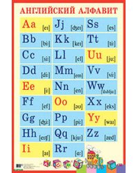 Английский алфавит с транскрипцией. Наглядное пособие для школы (Большой формат)