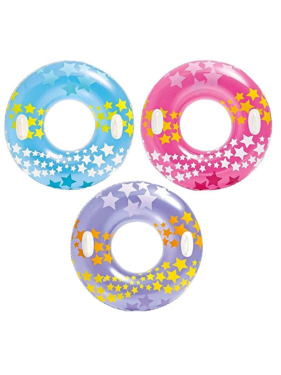 Круг надувной для плавания 91 см. Яркие звезды INTEX (3 вида). Арт. 59256NP