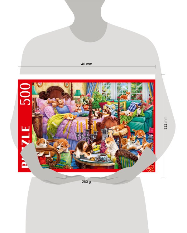 ПАЗЛЫ 500 элементов. ВЕСЕЛЫЕ КОРГИ  (Арт. Ф500-2698)