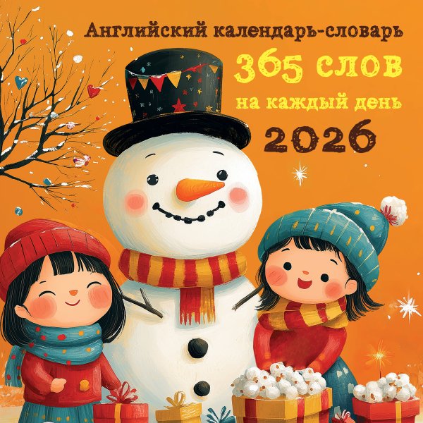 Английский календарь-словарь. 365 слов на каждый день. Календарь настенный на 2026 год (300х300 мм)