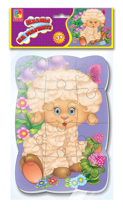 Мягкие магнитные пазлы (Ярасту) Пазлы на магните "Овечка"