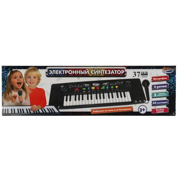 МУЗЫКАЛЬНЫЕ ИГРУШКИ (Умка) Пианино "электронный синтезатор" 37 клавиш,микрофон, кор.54,3*15,5*5,5см ИГРАЕМ ВМЕСТЕ в кор.2*18шт