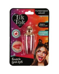 Блеск для губ малиновый, с фрктовым ароматом TIK TOK GIRL в кор.30*12шт