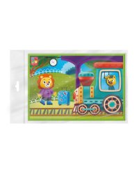 Мягкие пазлы А5 "Поезд" 12 элементов