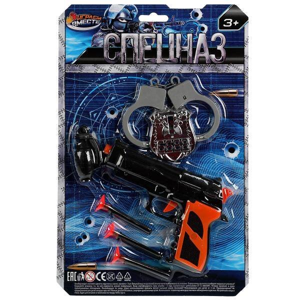 НАБОРЫ ПОЛИЦИЯ (Умка) Набор оружия спецназ пистолет с присосками, блист.21,5*33*5см ИГРАЕМ ВМЕСТЕ в кор.2*120шт