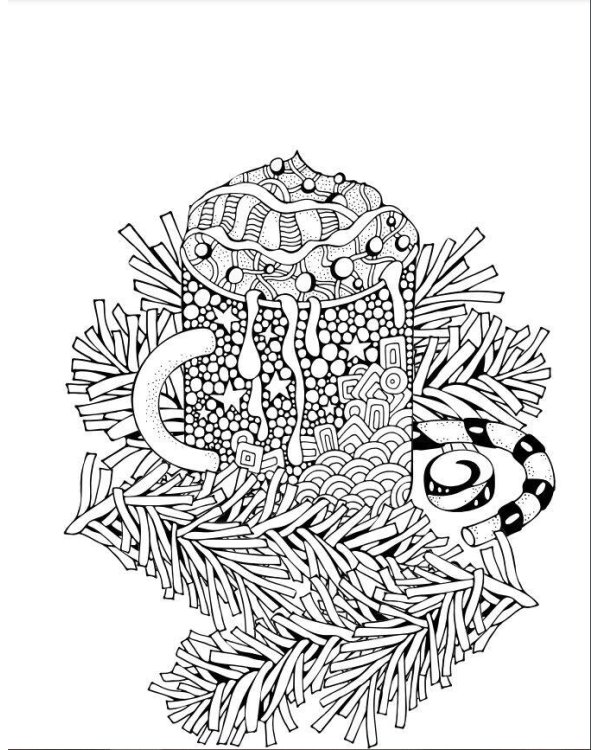 Время для Хюгге. Мини-раскраска-антистресс для творчества и вдохновения