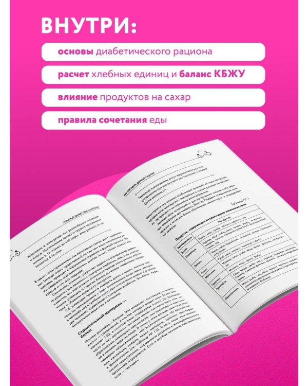Дополнительное изображение книги «Рецепты и принципы питания для диабетика. Как научиться самостоятельно составлять меню при диабете 1-го и 2-го типов»