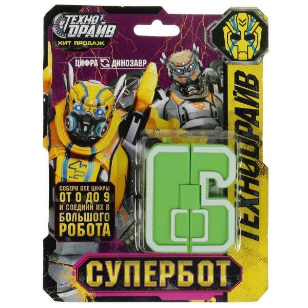 РОБОТЫ ТРАНСФОРМИРУЮЩИЕСЯ (Умка) Робот супербот трансформирующийся в цифру 6, блист.12,5*16,5*4см ТЕХНОДРАЙВ в кор.4*120шт