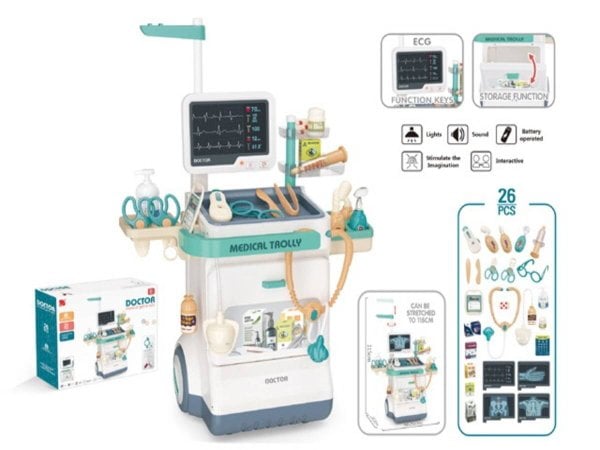 Игровой модуль (47х12х37,3см) "Кабинет врача" (26 предмета, свет, звук, в коробке)( Арт.2315901)