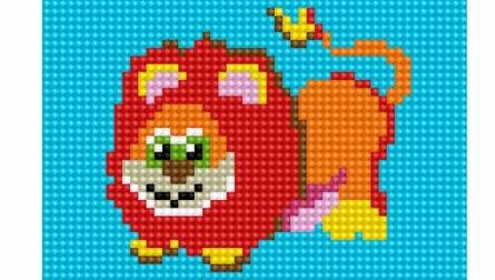 Классическая (Рыжий Кот) Алмаз. мозаика (класс.) 10х15 см, с подр., с полн. заполн. (11 цв.) ЛЬВЕНОК (AC1004)