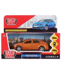 Машина металл TOYOTA COROLLA, длина 12см, открыв. двери, инерц, золотой, Технопарк в кор.2*36шт
