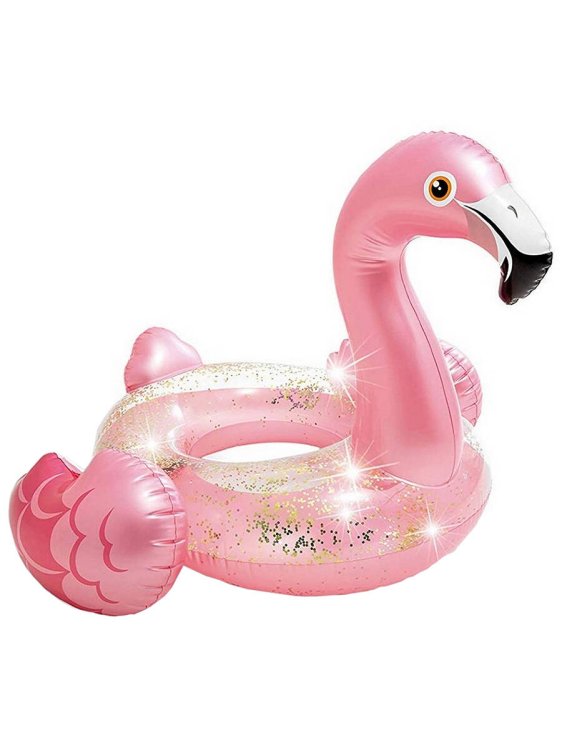 Круг надувной для плавания 99х89х71 см. Фламинго (глиттер) INTEX. Новинка (в коробке) Арт. 56251NP