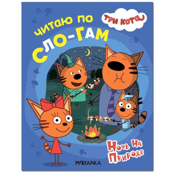 Обложка книги «Три кота. Читаю по слогам. Ночь на природе», ISBN 9785431518706