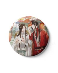 Значок металлический "Благословение небожителей. Маски. Круг"