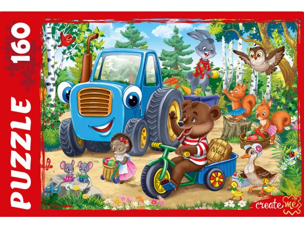 ПАЗЛЫ 160 элементов. ВЕСЕЛЫЙ ТРАКТОР (Арт. П160-3198)