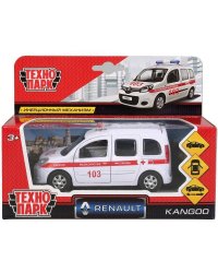 Машина металл RENAULT KANGOO СКОРАЯ, длина 12см, открыв. двери, инерц. в кор. Технопарк в кор.2*36шт