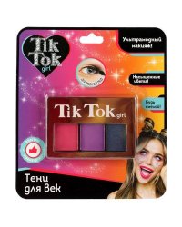 Тени для век розовые, фиолетовые, синие TIK TOK GIRL в кор.24*12шт
