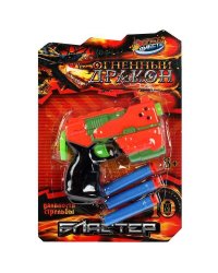 Бластер мягкие пули, блист.17*25,5*3см ИГРАЕМ ВМЕСТЕ в кор.2*120шт