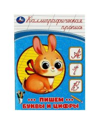 Пишем буквы и цифры. Каллиграфическая пропись. 145х195 мм. Скрепка. 16 стр. Умка в кор.50шт