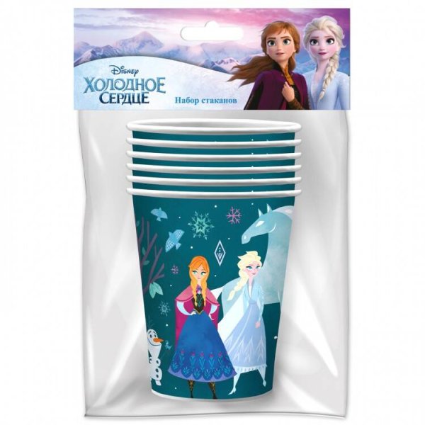 Набор стаканов (ND Play) Frozen 2. Набор бумажных стаканов, Сканди, 6 шт*250 мл