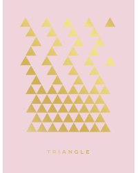 Triangle (розовый). Тетрадь общая (А5, 48 л., зол. фольга, накидка 4 п. полноцвет)