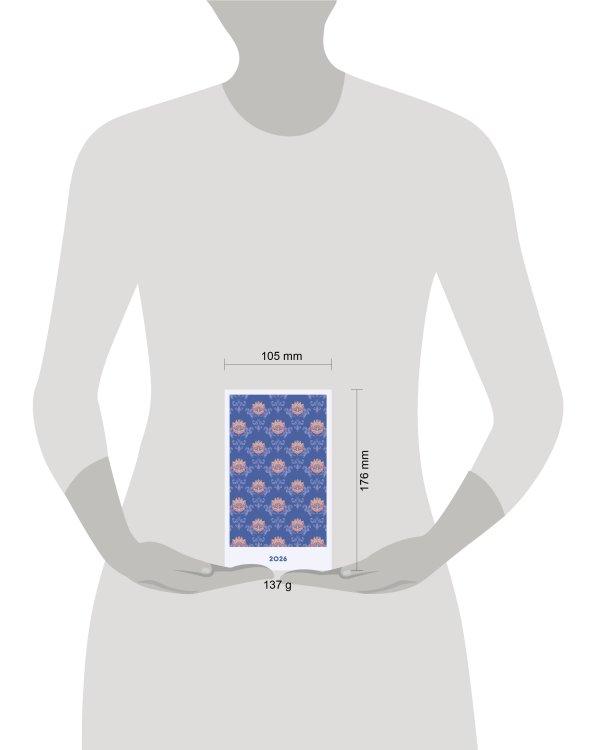 Мини ежедневник. Уильям Моррис (А6, 80 л., мягкая обложка, синий)