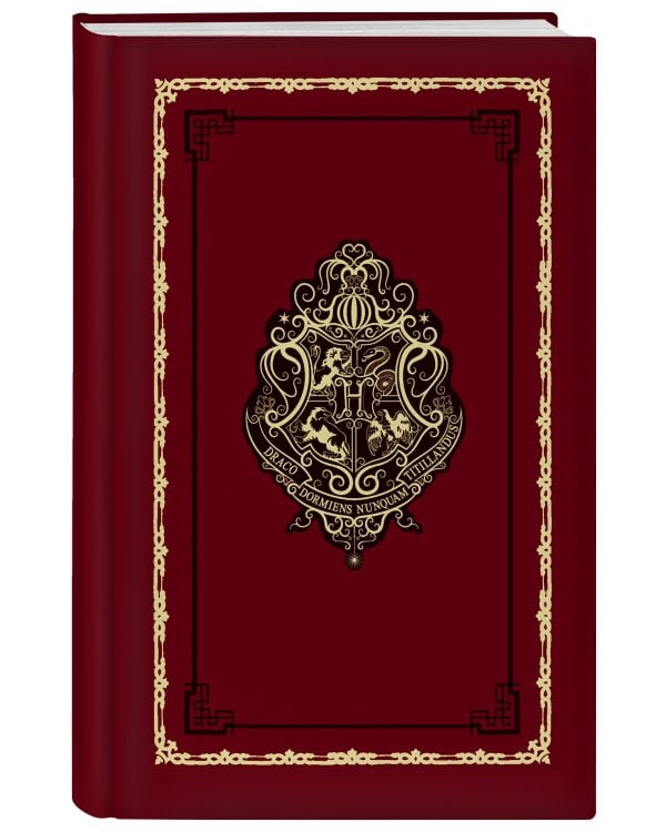 Блокнот. Гарри Поттер. Хогвартс (А5, 192 стр, цветной блок, обложка из красной кожи с золотым тиснением)