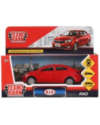 Машина металл "KIA RIO" 12см, открыв. двери, инерц, красный в кор. Технопарк в кор.2*36шт