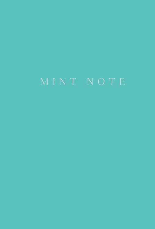 WTJ_INSPIRATION. Блокноты Mint Note. Стильный блокнот с "мятными" страницами (А5, обложка на ткани с тиснением фольгой)