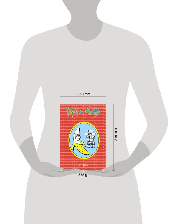 Рик и Морти. Блокнот. Банан Рик (А5, 72 л., контентный блок, со стикерами)