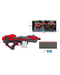 Бластер с софт патронами-13(10 патронов,бат.4*AA не в компл,в коробке) (Арт. 1970179)