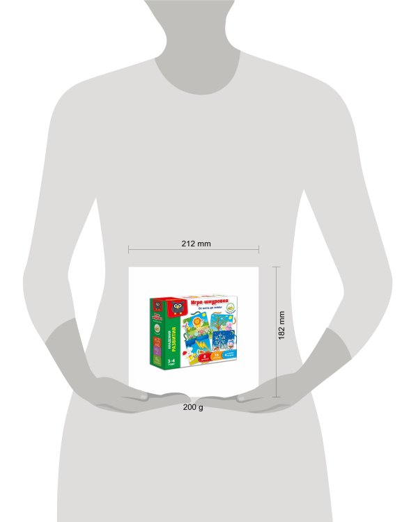 Игра-шнуровка с липучками "От лета до зимы"