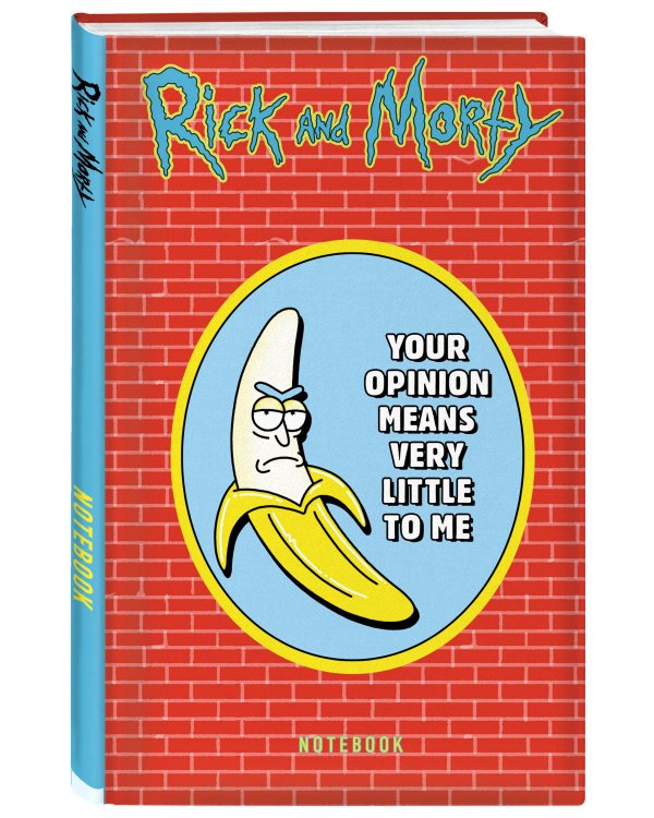 Рик и Морти. Блокнот. Банан Рик (А5, 72 л., контентный блок, со стикерами)