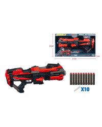 Бластер с софт патронами-12(10 патронов,бат.4*AA не в компл,в коробке) (Арт. 1970178)