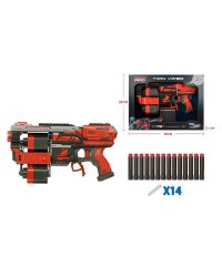 Бластер с софт патронами-22(14 патронов,в коробке) (Арт. 1970207)