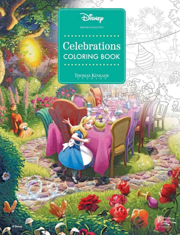 Disney Dreams Collection Thomas Kinkade Studios Celebrations Coloring Book Раскраска Disney Collection от Томаса Кинкейда /Книги на английском языке