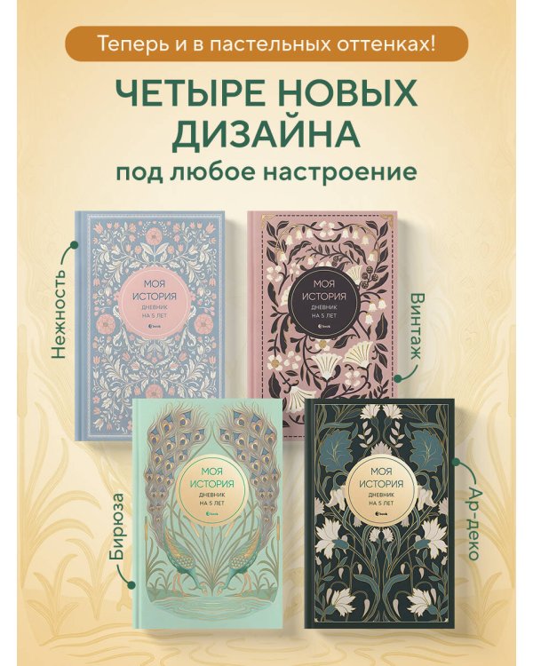 Моя история. Дневник на 5 лет (пятибук мини, бирюза)