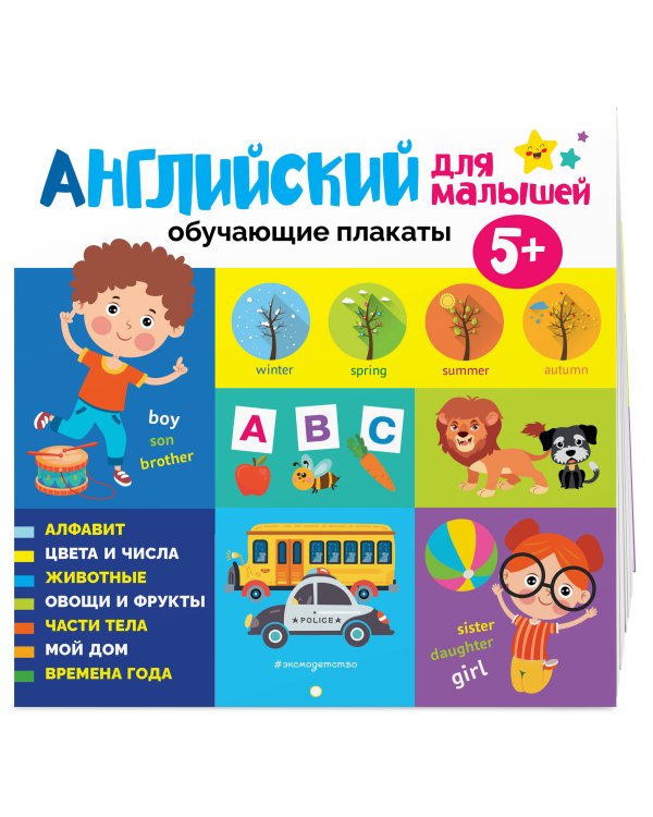 Английский для малышей. Обучающие плакаты