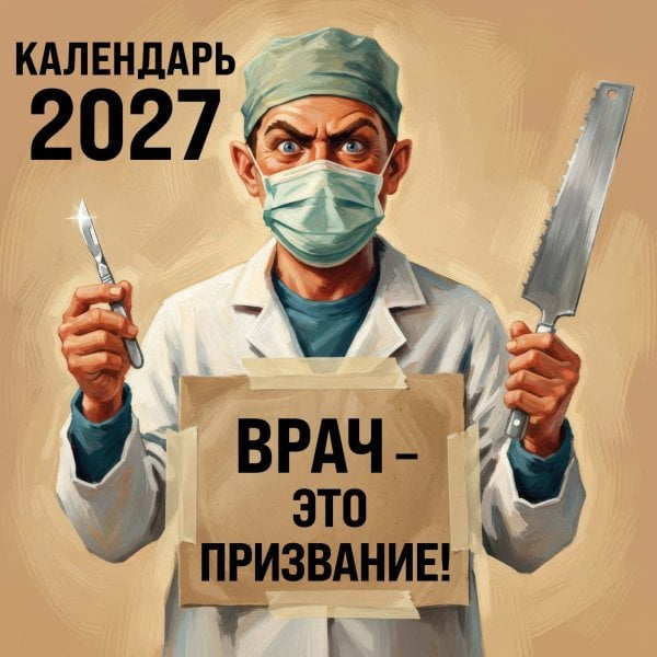 Врач - это призвание! Календарь настенный на 2027 год (300х300 мм)