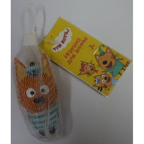 ИГРУШКА ПЛАСТИЗОЛЬ ДЛЯ ВАННЫ "КАПИТОШКА" Три Кота. Коржик в сетке (русс. уп.) в кор.100шт