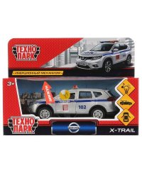 ТМ Технопарк. Машина металл "NISSAN X-TRAIL ПОЛИЦИЯ" 12см, свет+звук, инерц. в кор. в кор.2*36шт