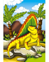 Алмаз. моз. (блест) 10х15, на карт.,с част. зап.,с мольб.,10 цв. ДИНОЗАВРИК (Арт. ASE028)