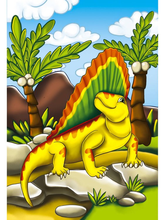 Блестящая (Рыжий Кот) Алмаз. моз. (блест) 10х15, на карт.,с част. зап.,с мольб.,10 цв. ДИНОЗАВРИК (Арт. ASE028)