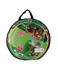 ДЕТСКАЯ ИГРОВАЯ ПАЛАТКА "ИГРАЕМ ВМЕСТЕ" "МАША И МЕДВЕДЬ" 83*80*105СМ В СУМКЕ в кор.24шт