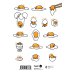 Вселенная Gudetama/ Ленивый желток Gudetama. Блокнот с грустным желтком (Белый)