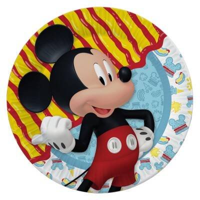 Mickey Mouse. Набор бумажных тарелок , 3D, 6 шт d-180 мм