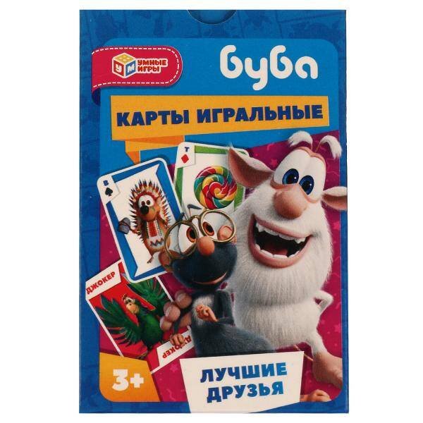 КАРТЫ ИГРАЛЬНЫЕ (Умка) Буба.Лучшие друзья. Игральные карты. 60х90х20 мм. Умные игры в кор.70шт